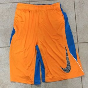 Orange and blue Nike shorts